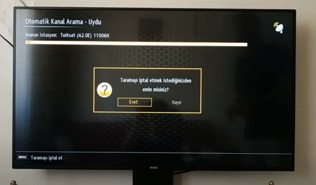 vestel smart tv kanal güncelleme